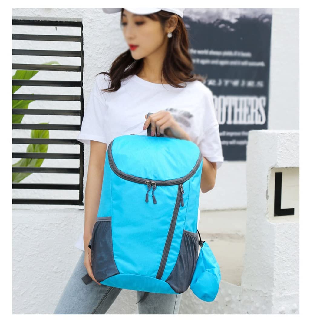 15L Portable Foldable Backpack Folding Mountaineering Bag Outdoor Riding Backpack Travel Backpack(D)