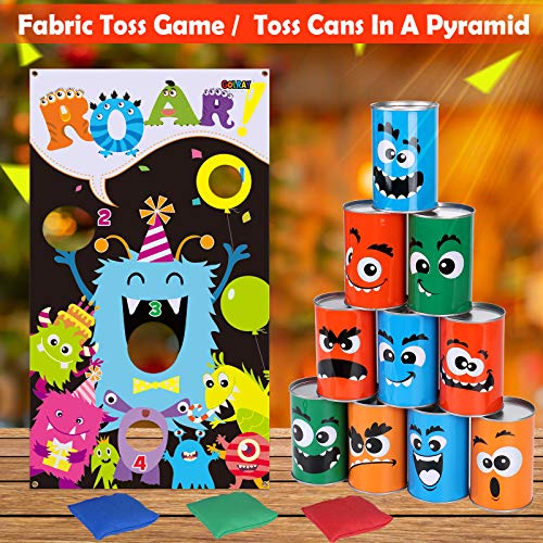 Tacobear Monsters Wurfspiele Dosenwerfen Werfen Spiel Sitzsäck Halloween Wurfspiel Gartenspiele Kinder mit 6 Sitzsack… – Bild 7