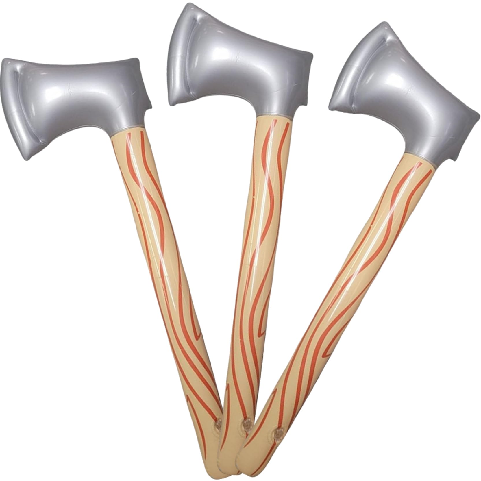 Yeaxxsqy 23 Inch Inflatable Axe 3Pcs, Realistic Leakproof PVC Halloween Props with Valve, Handheld Lightweight for Cosplay Party Favor