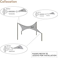 Vista 9 de Artpuch Kit de herrajes de 5 pulgadas de color gris de 12 x 16 pies