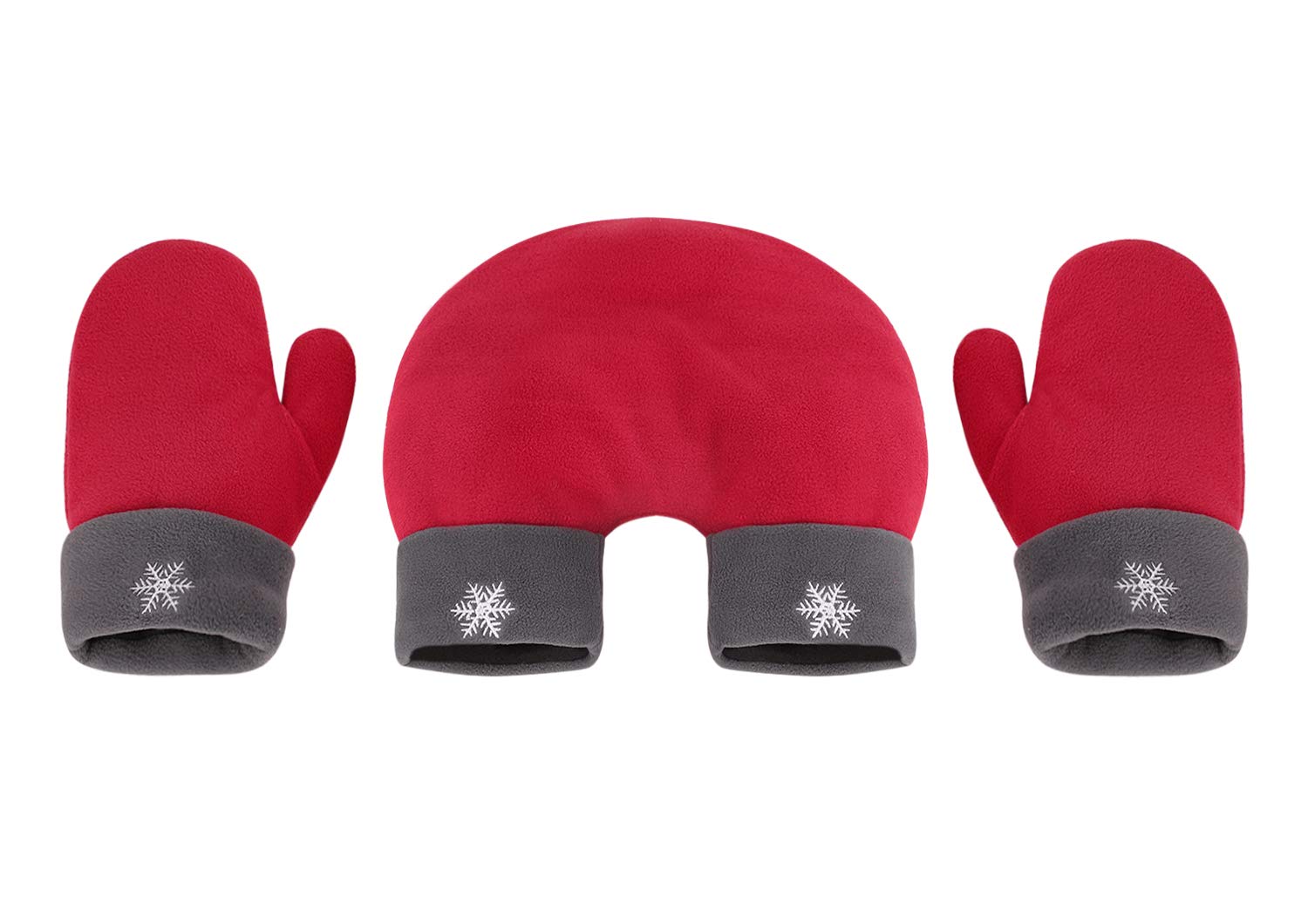 Moonlove Women's Red Lovers' Hand-In-Hand Gloves Double Layer Thick Christmas Gloves For Couples Men Winter Mittens Valentine's Gift For Girlfriend Boyfriend,