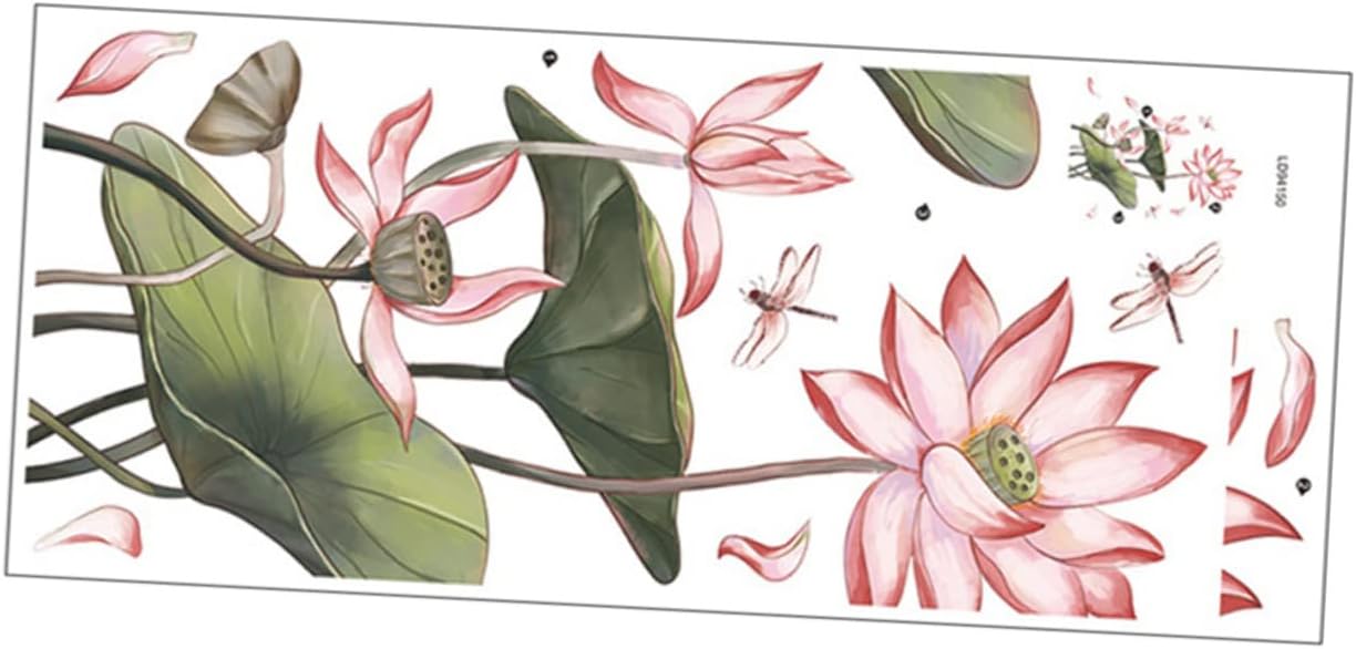 CRILSTYLEO 1 Sheet Wall Sticker Slico Decoration Bedroom Tile Flowers