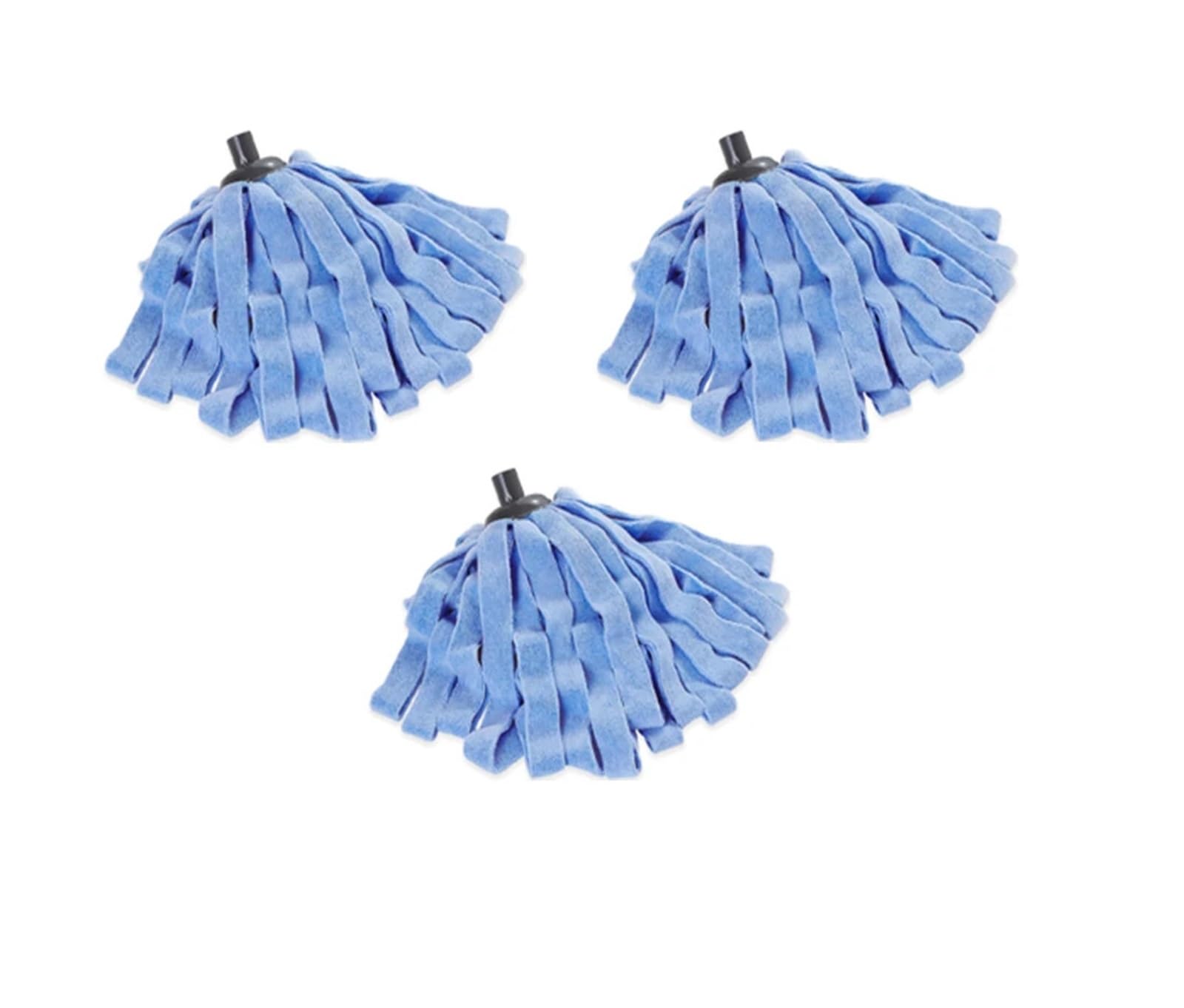 Cabezales De Trapeador De Microfibra Absorbentes Sin Rayas, Compatibles Con Recambios De Trapeador Húmedo Comercial O-Ceda, Paquete De 3 Cabezales De Repuesto Azules, Lavables A Máquina