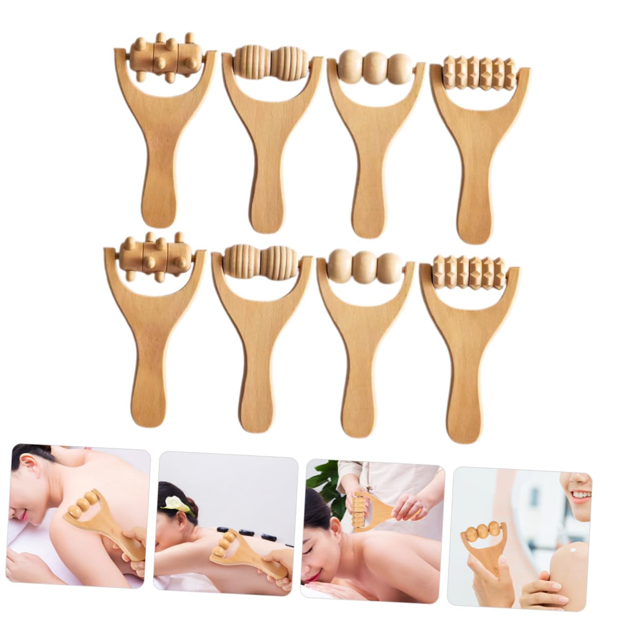 ORFOFE Masajeador De Rodillos Rodillo De Masaje Para Pies Cuello Hombros y Espalda Diseño Ergonómico