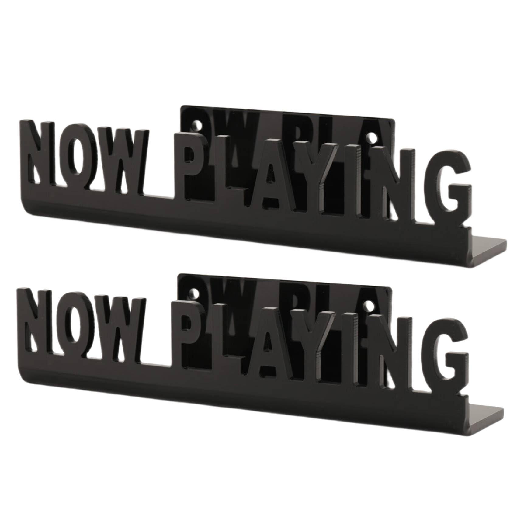 NIZEAMI 2PCS Wall Mount CD Record Display Stand Now Playing Acrylic Vinyl Record Shelf for Home Decoration Black