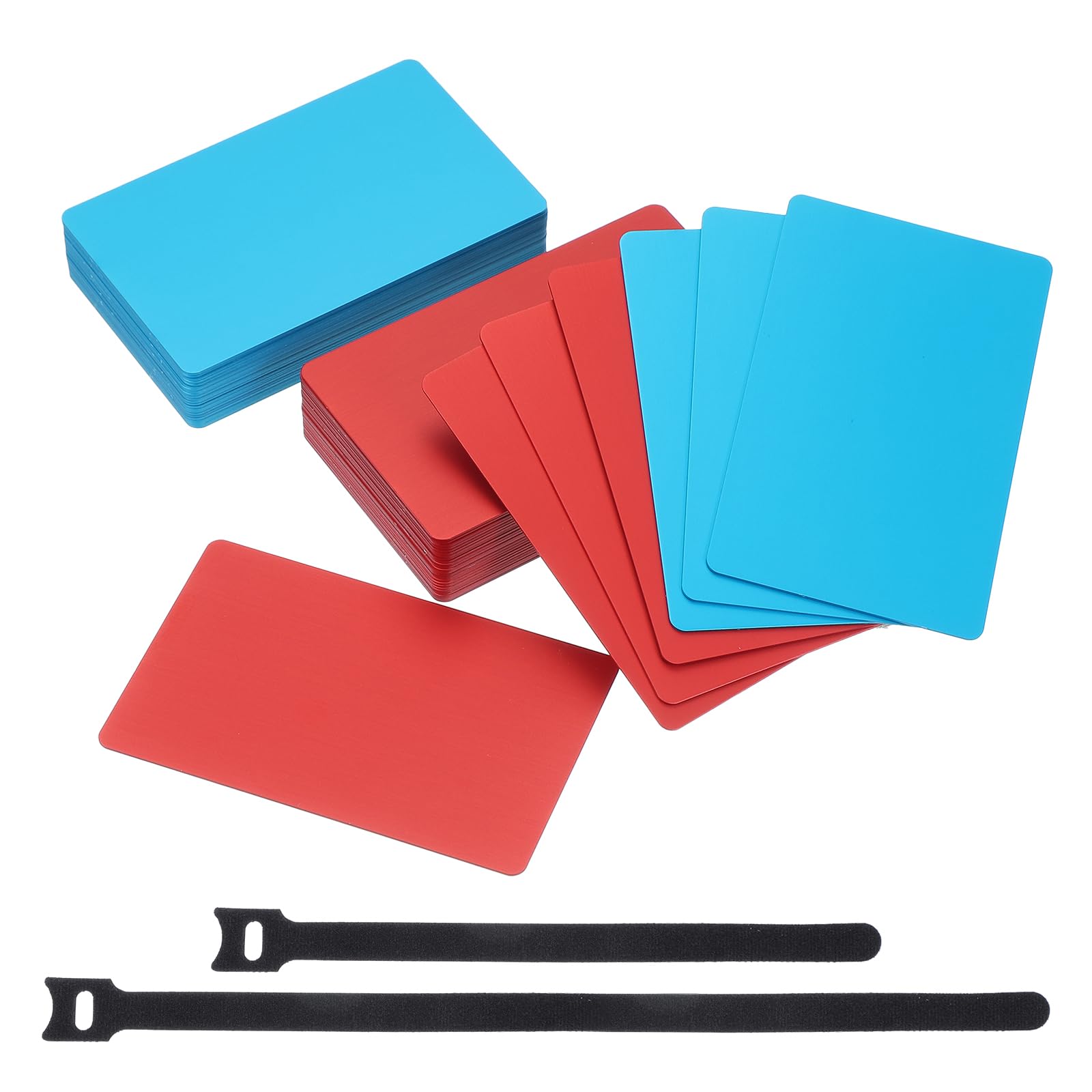 QUARKZMAN Biglietto Da Visita In Metallo 0.8mm x Pollici Grezzi Spessi In Alluminio Per Incisione Biglietti Per Ufficio Carte Regalo Fai Da Te Rosso/Azzurro Pezzi.