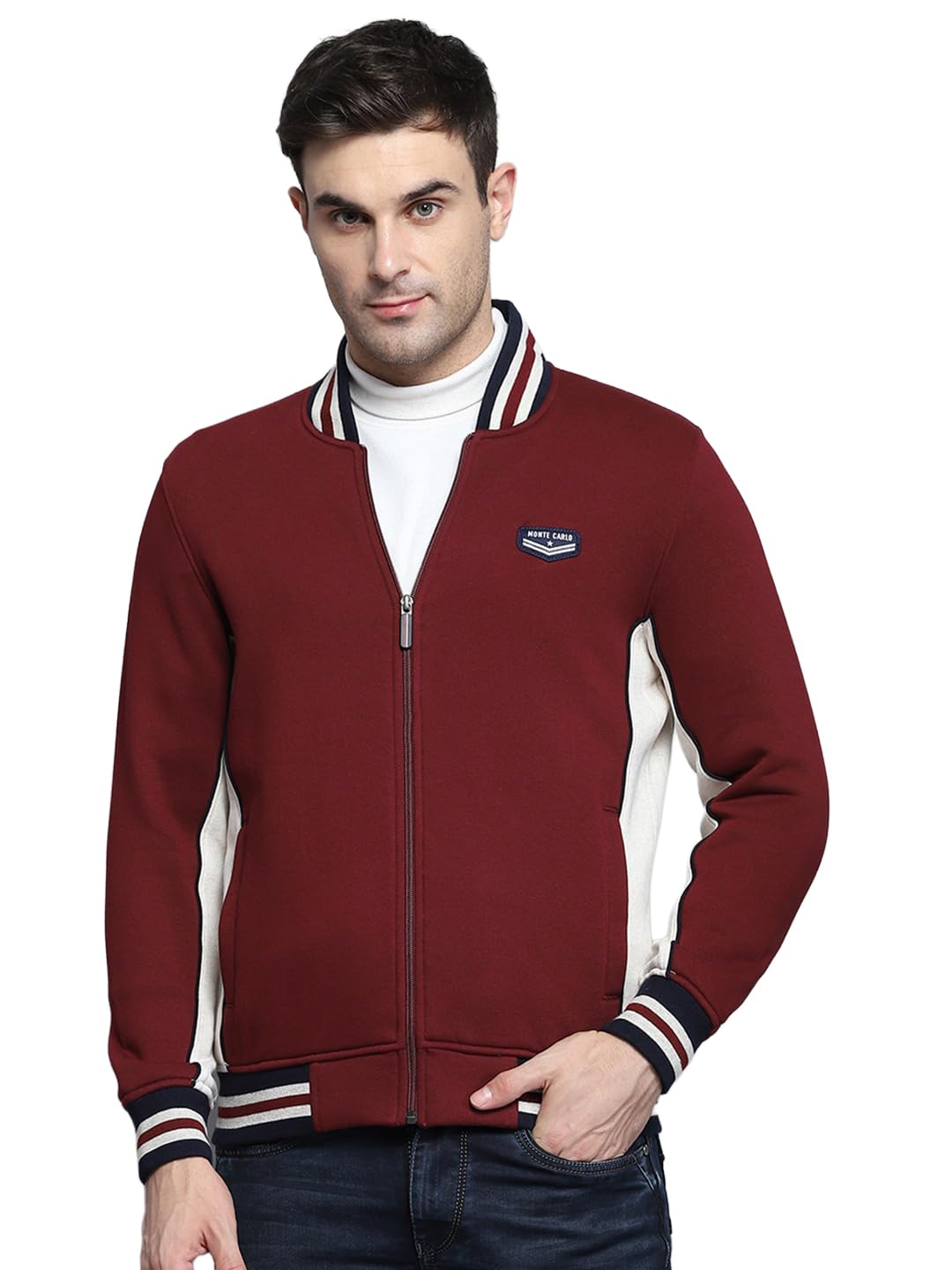 Monte Carlo Mens Regular Fit Full Sleeve Collared Solid Winter Sweatshirt (Pack of 1)-picture-38