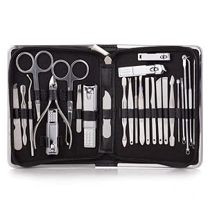 26 Pcs Professional Nail Clippers Manicure Set Stainless Steel Nail Cutter Scissor Cuticle Nipper Nail Tools Set D