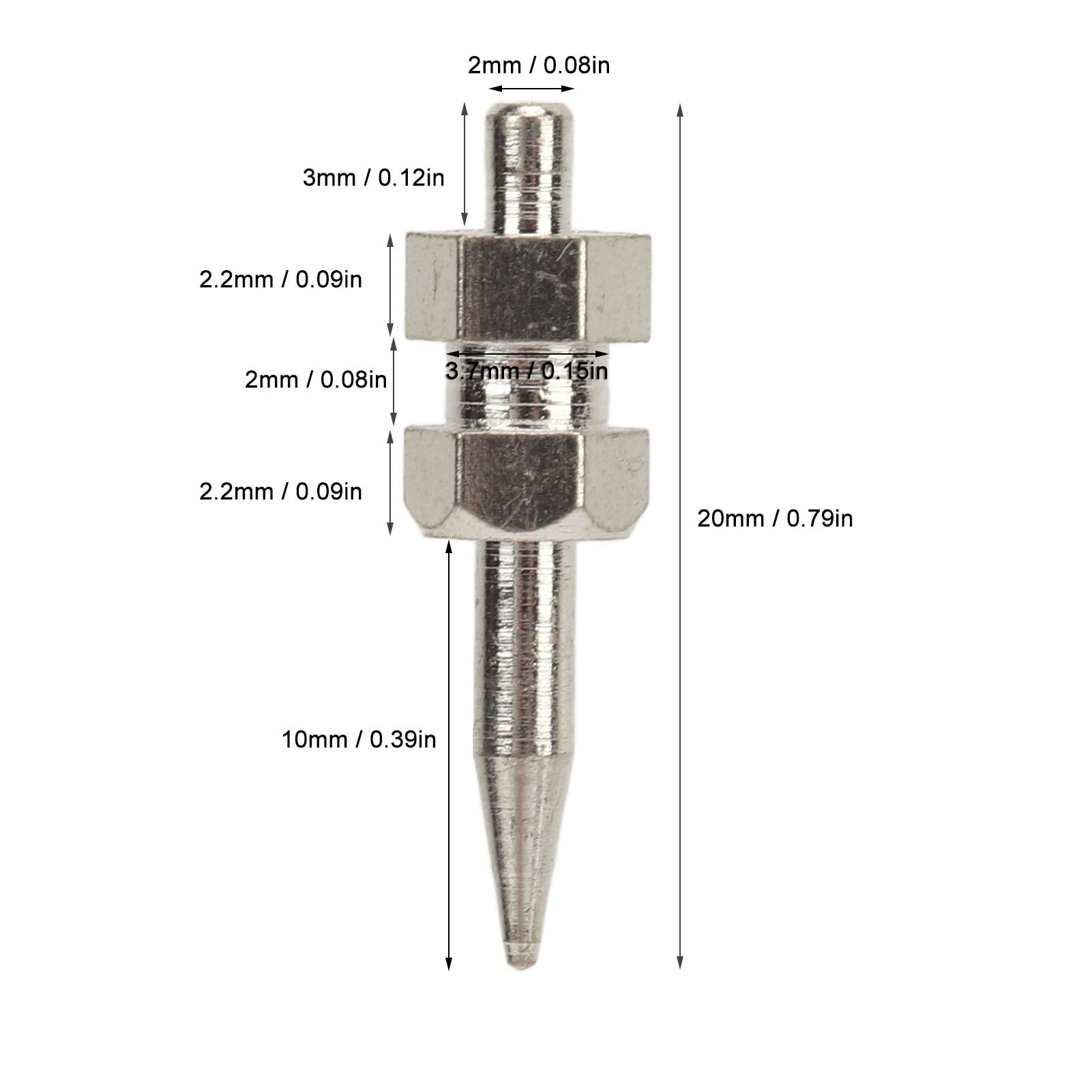 Kuuleyn Moistures Meter Replacement PinsWood Humidity Meter Replacement Pin for Paper Boxes Cardboard Construction Materials