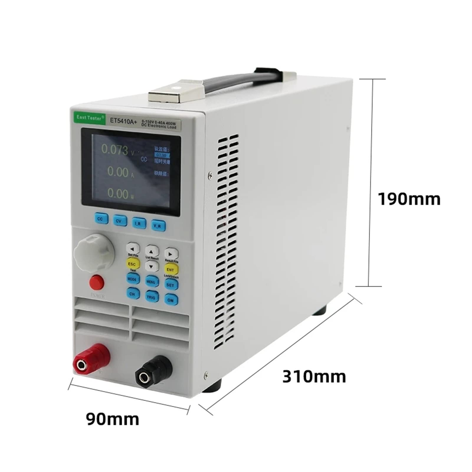 Labornetzteil, 400 W 150 V 40 A Batterietester Einkanaliger programmierbarer DC-Elektroniklast-Batteriekapazitätstester Lastmesser-Monitor
