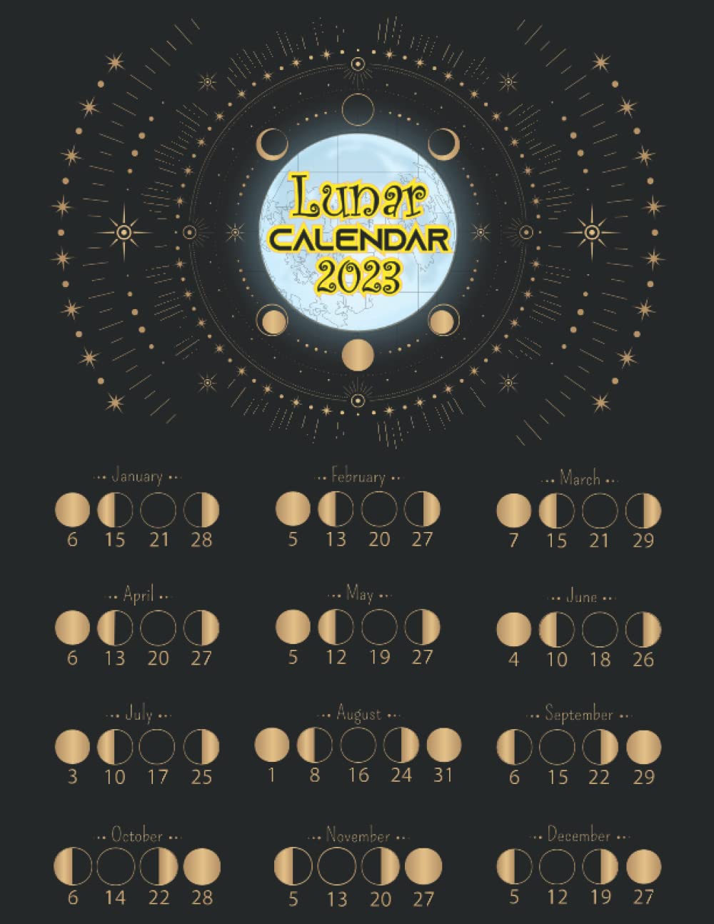 Buy Lunar 2023 moon phases 2023, moon and astrology planner, moon sign