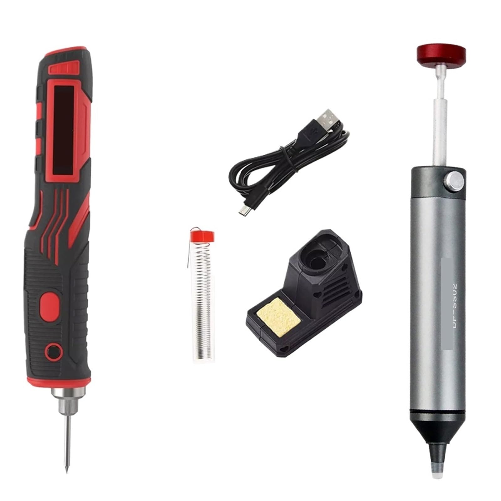 Kit de Soldador Kit De Soldador Eléctrico Inalámbrico De 480 ℃, Herramienta De Soldadura Recargable De 1800mAh, Herramienta De Soldadura Portátil Profesional(S 006A-11W)