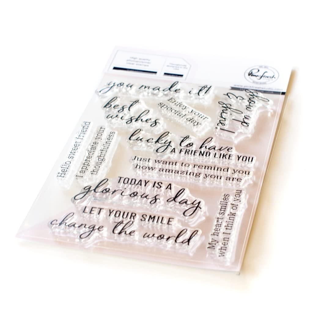 Pinkfresh Studio Clear Stamp Set 4"X6"-Heart Smiles -PF154322