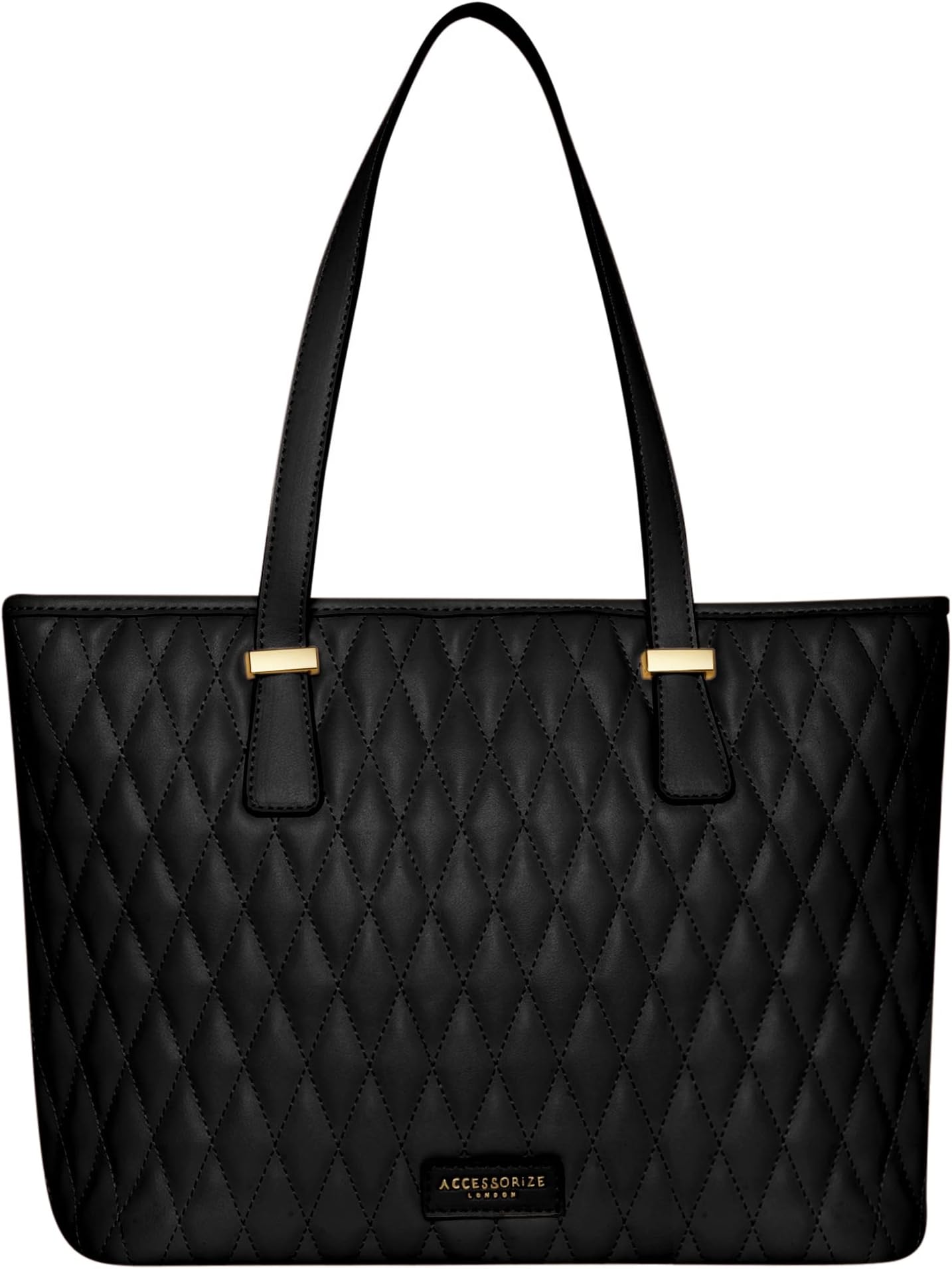 London Women's White Faux Leather Lannister quilted tote Bag | Big Size| tote bag for woman | shoulder bag for woman | Fit for Office Bag, College, Travel Use
