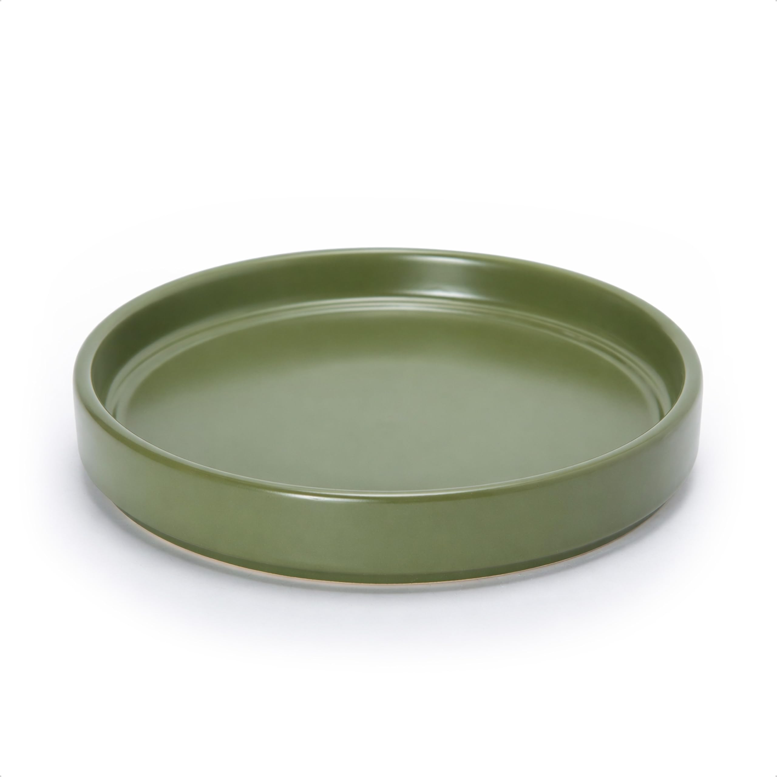 Black Ceramic Plant Saucer - Drainage Tray -11