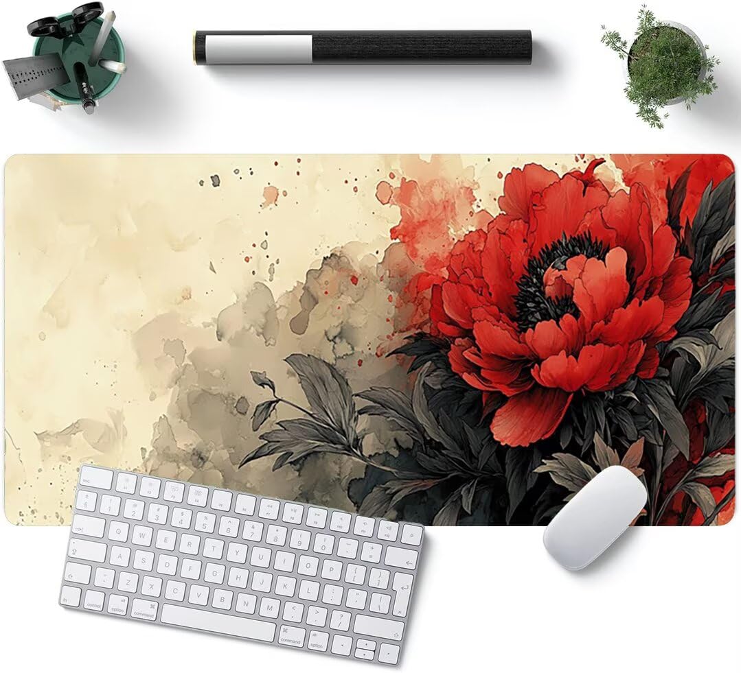 Générique Xlccaioo Fleur Gaming Tapis De Souris XXL 140x60cm XC-2567