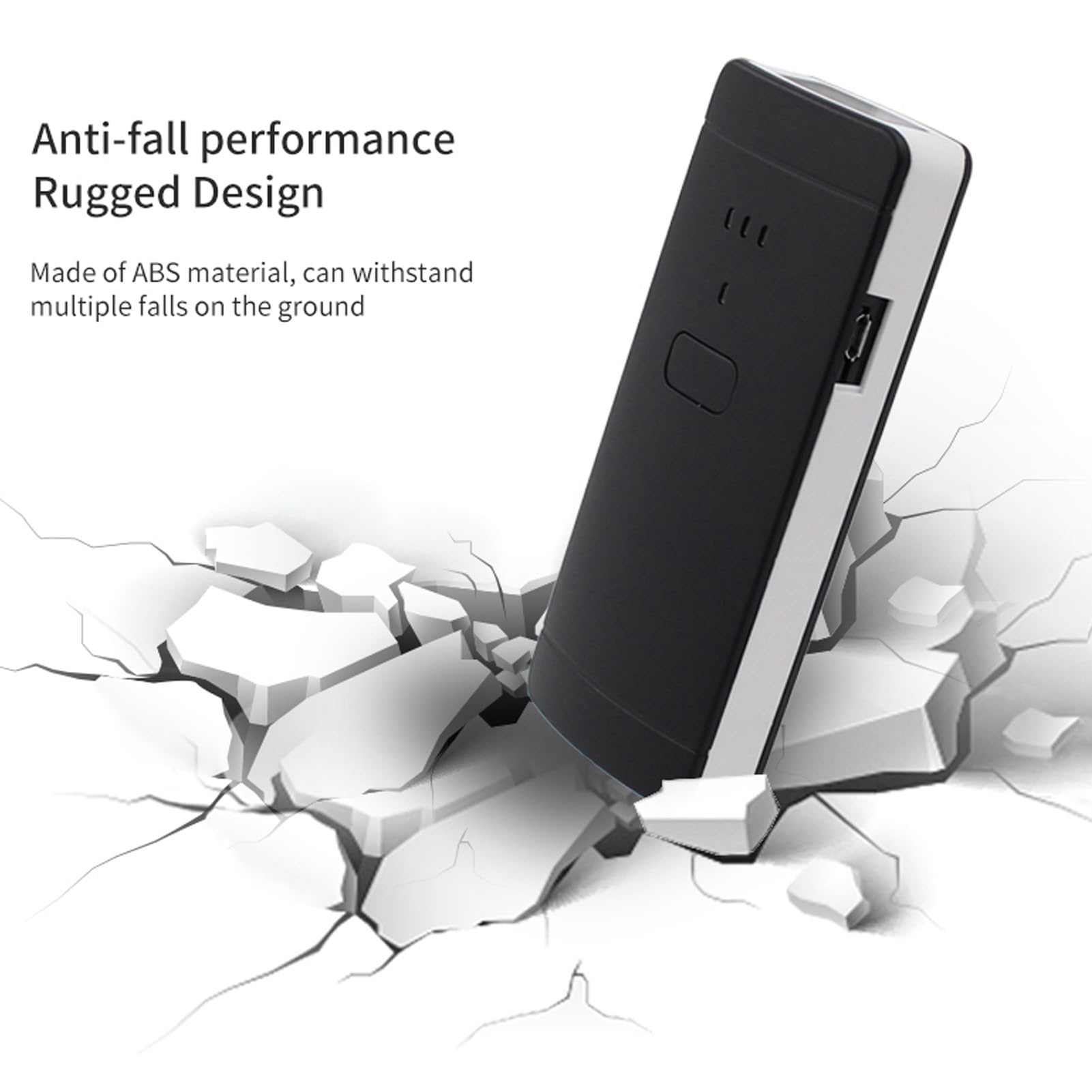 Escáner de Código de Barras Bluetooth Lector de Código de Barras Inalámbrico ABS con USB y Bluetooth 3 Modos de Escaneo Batería de 1500 MAh 1D 2D para Inventario de Almacén Minorista