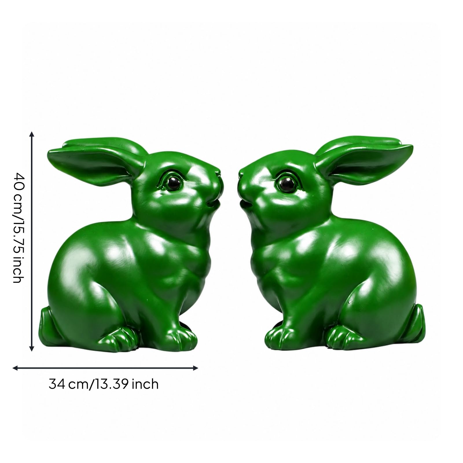 rockible Conejos corativo Ornamento | Diseño Tradicional Chino, Figura Conejo, Estatuilla, para Salón, 40 Cm