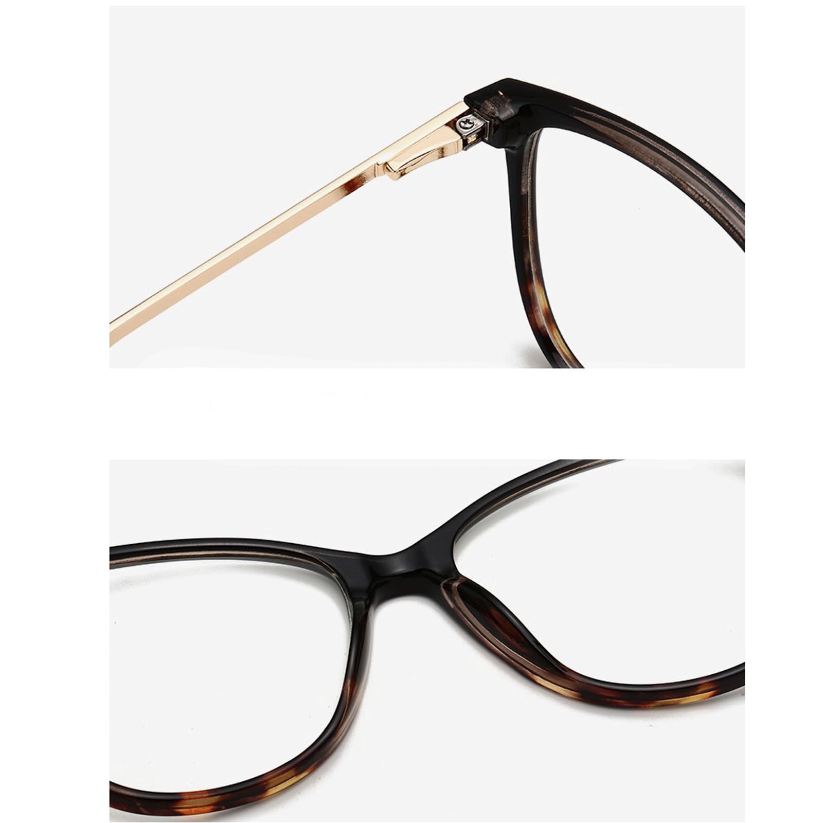 Occhiali alla Moda con Montatura for Occhiali Cat-Eye for Computer, Occhiali Anti-Luce Blu, Occhiali Senza prescrizione, Occhiali da Lettura Leggeri(Balck Tortoiseshell)