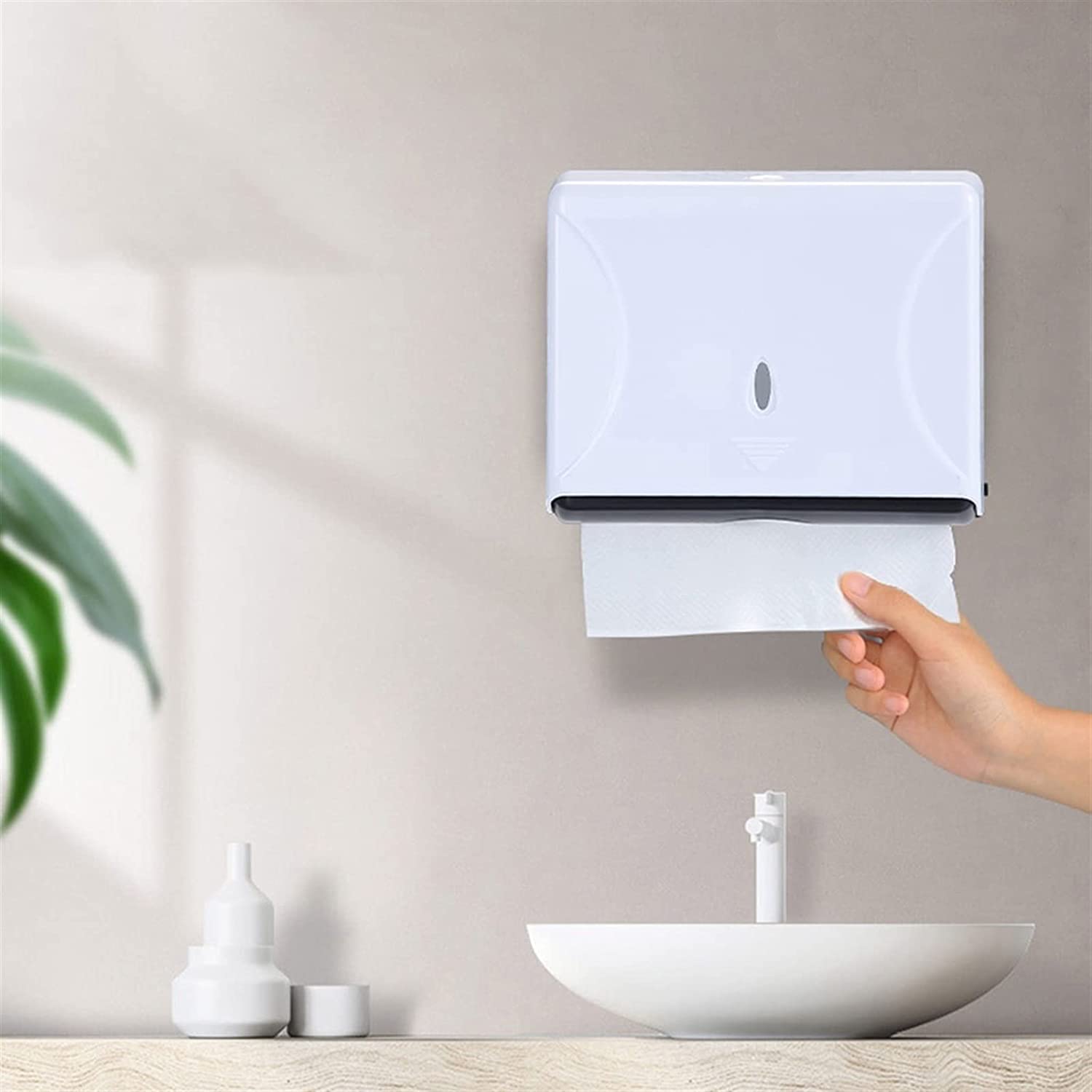 BKEKM Dispenser Salviette Dispenser di Asciugamani di Carta Commerciale Dispenser di Asciugamani a Parete di Grande capacità per Porta Asciugamani di Carta per Hotel Domestici Moda