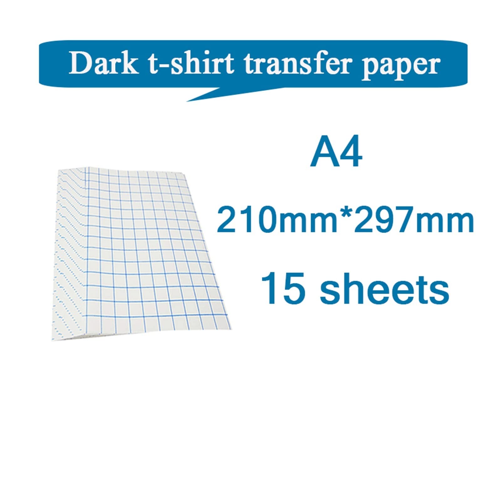 A3 A4 żelazko na T Shirt papier termotransferowy do jasnego koloru 100% tkaniny bawełniane tkaniny druk atramentowy projekt na prezenty dla majsterkowiczów Lucky (Color : A4 dark 15sheets)