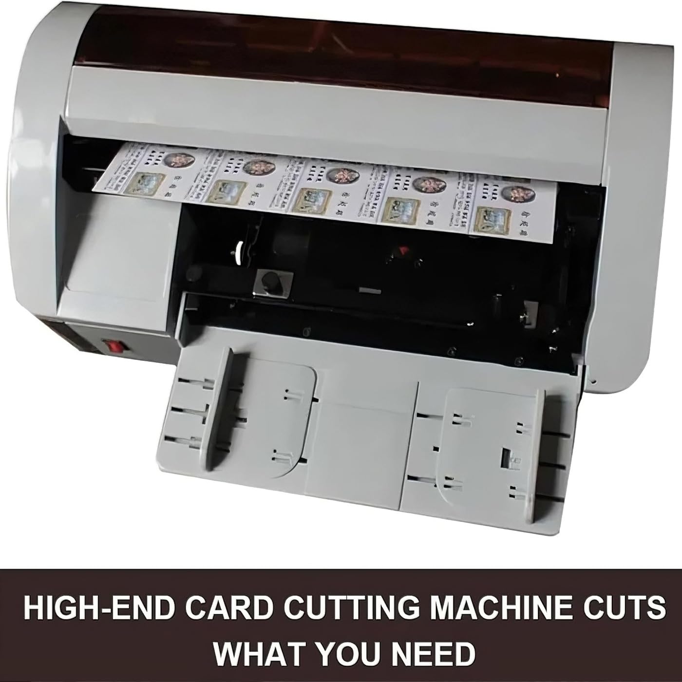 Rilegatrice automatica – Taglierina elettrica per carte con velocità di taglio 30-40 pezzi/min e bordo regolabile da 5-15 mm per cartoline, inviti, tessere, segnalibri