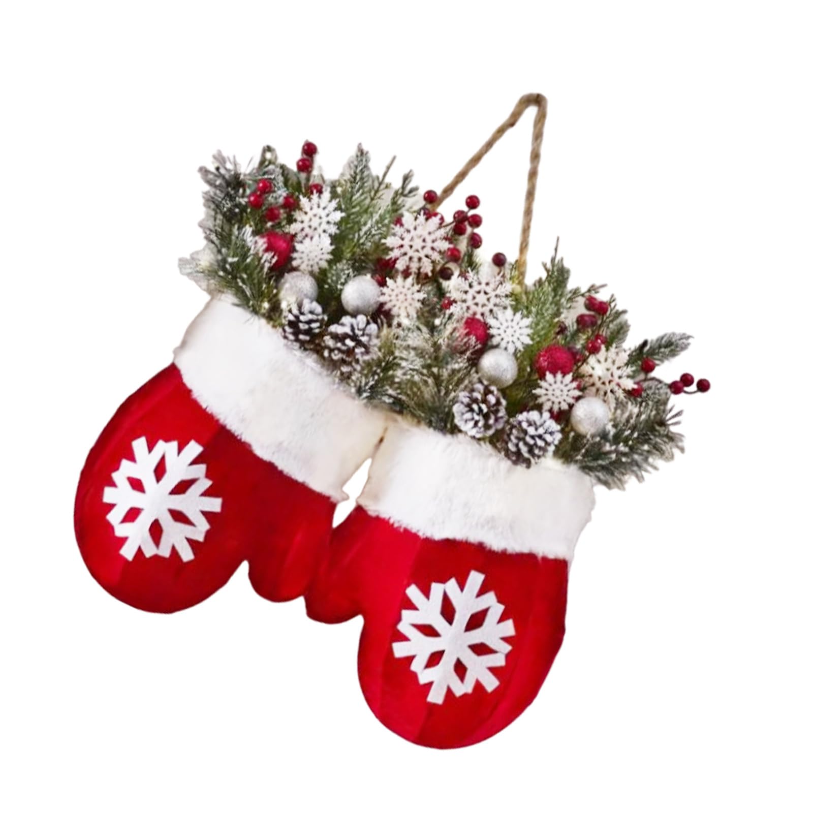 Yhplxyuus Bright LED Holiday Wreath Feature Twinkling Lights Weather Proof Design for Whole Year Seasonal Displays Frosted Pinecones Door Ornament