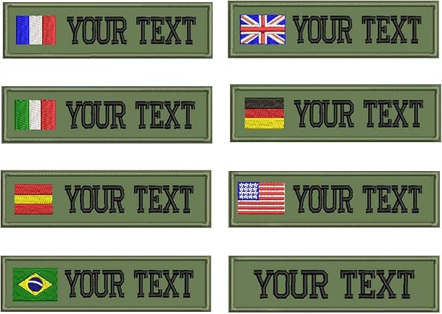 Custom Military Name Patch Embroidered,Name tag Personalized (Army Green)