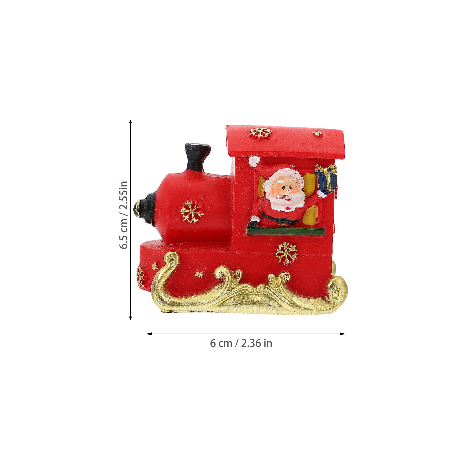 Kichvoe 4 Piezas Bola Musical Navideña de Cristal y Resina Luz Roja