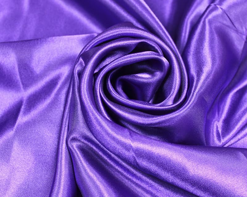 Needleberry Satin Fabric –148cm – 100% Polyester – Smooth, Glossy Material for Dressmaking, Crafts, Lining & Wedding Décor (Cadbury, 3 Meters)