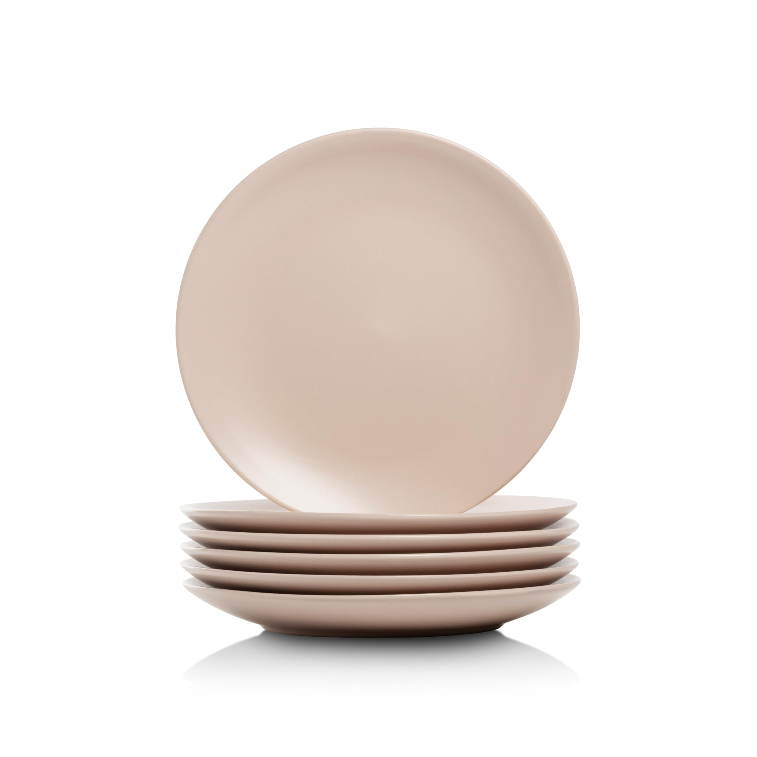 10 Strawberry Street Wazee Matte Coupe Dinnerware, Salad Plate, Blush, Set of 6