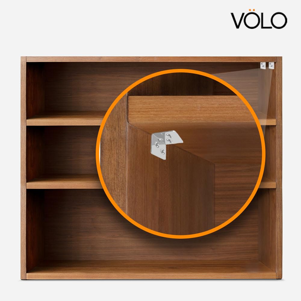 VOLO Stainless Steel Pack of 12 Pieces L Angle Bracket for Wooden Shelf & Furniture Support | Heavy Duty Corner Bracket for Wall, Cabinet & Table Reinforcement (25mm X 25mm) | Rust Resistant — Amazon image 9