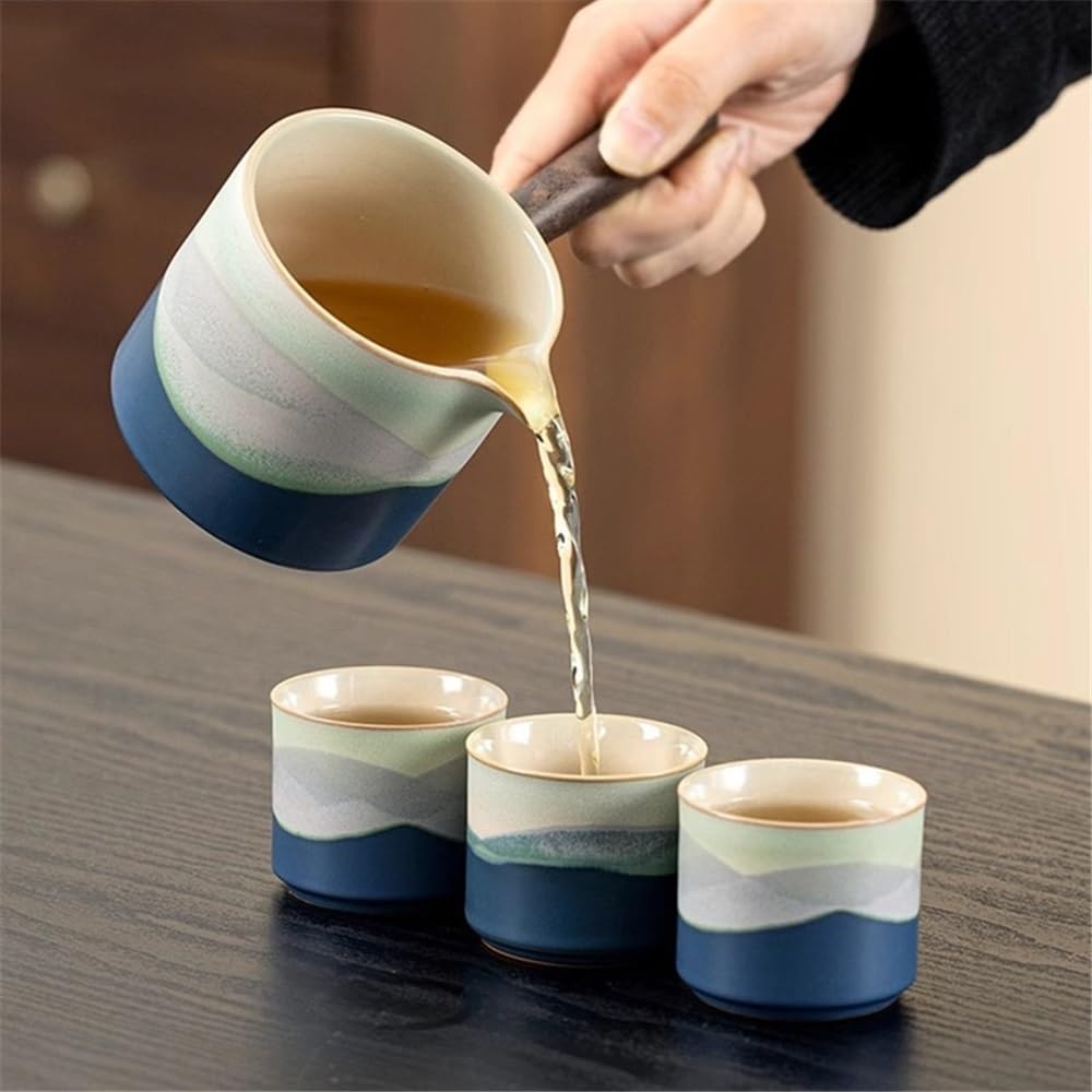 Zestaw do herbaty Wielofunkcyjny zestaw do parzenia herbaty, ceramiczny czajniczek, odpowiedni użytku domowego i biurowego Zestaw do herbaty