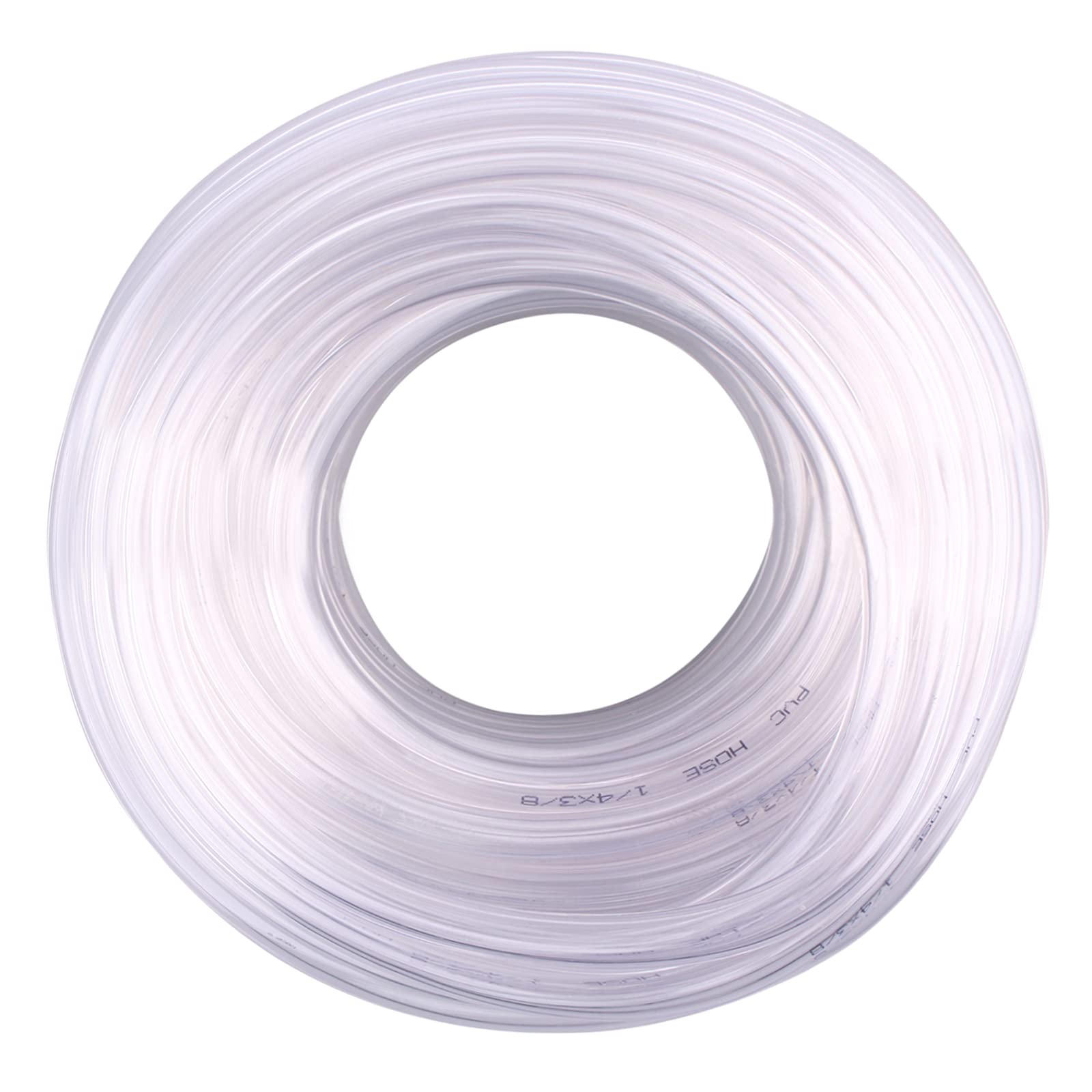 DERNORD PVC Tubing 1/4"ID X 3/8"OD Flexible Clear Vinyl Hose 50 Feet for Food Grade