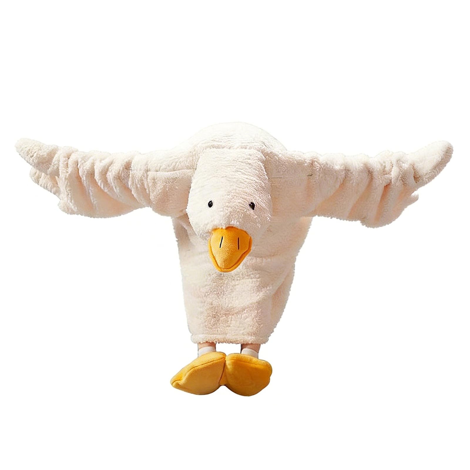 SRGOM Funny Animal Goose Onesie Silly Wearable Cosy Blanket Oversized Hoodie Costume Adult Fleece Fluffy Pyjamas Matching Onesies for Couples White
