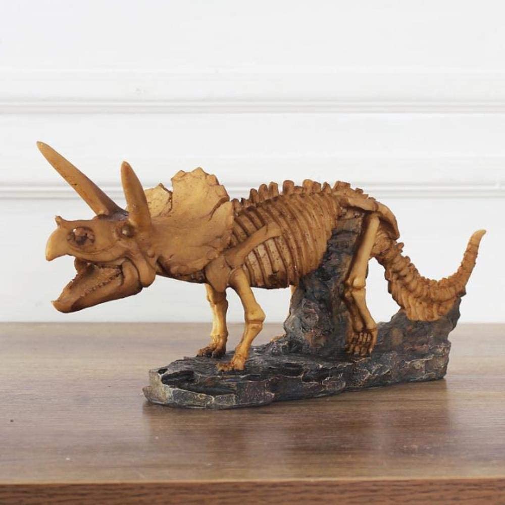 Figurka Ogrodowa,Ozdoby ogrodowe zwierząt dekoracja rzeźba statua Ornamentjurassic World Park Triceratops szkielet kopalna rzeźba dinozaur czaszka statua/dinozaur Model zabawkowy figurka