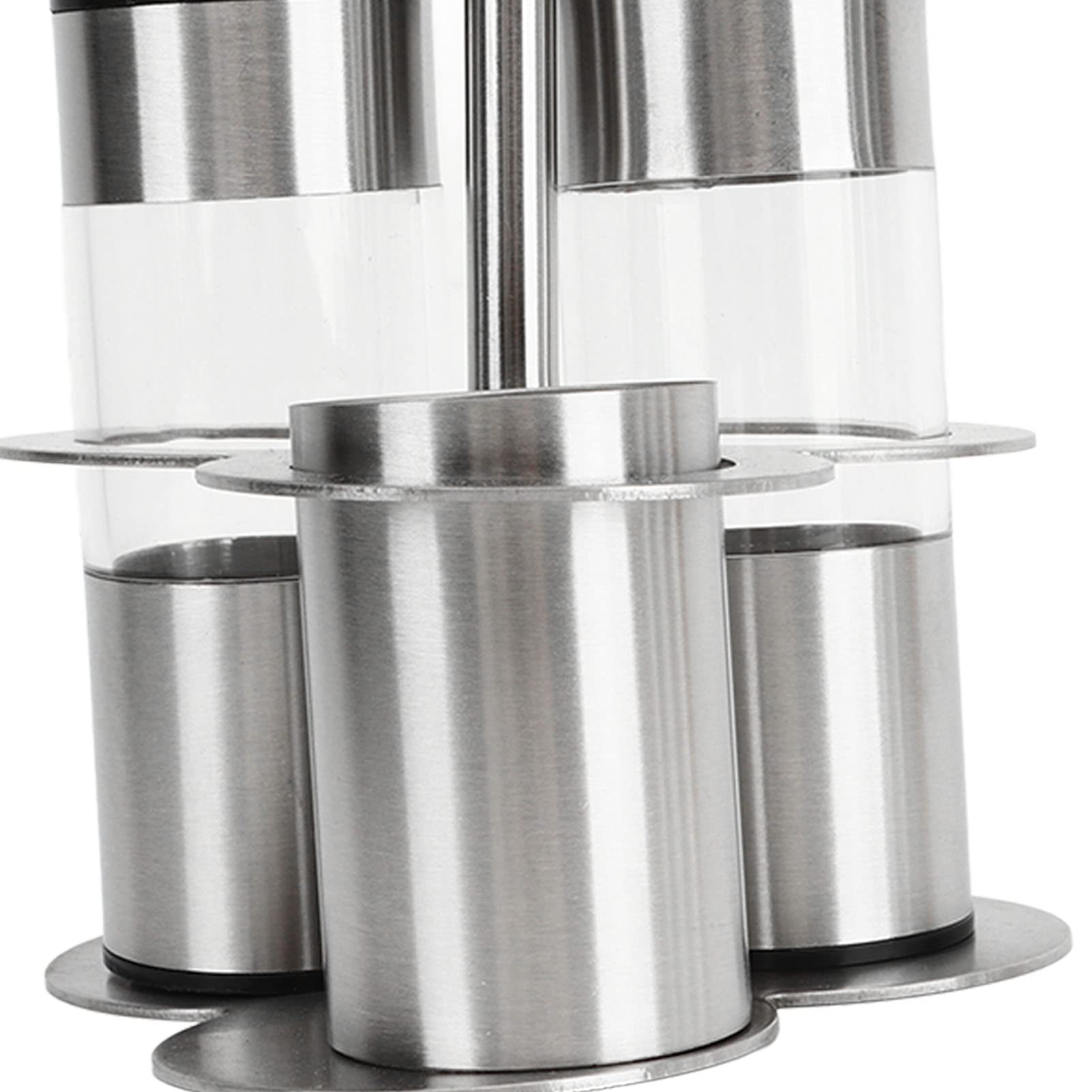 Set di bottiglie per condimenti in acciaio inossidabile Contenitori per sale e pepe antiruggine dal design elegante con coperchio a scatto per tavolo da pranzo da (Bottiglia di condimento X 2, tazza
