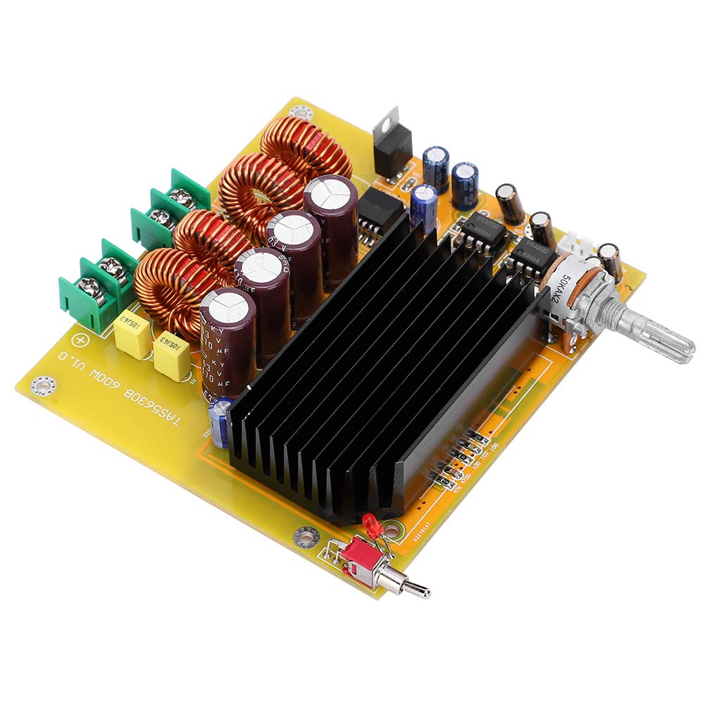 Cocoarm Płyta Wzmacniacza Mocy Moduł Wzmacniacza Klasy D TAS5630 600 W Regulowane Wzmocnienie Wyjściowe 20 Hz do 20 KHz dla Kina Domowego z Subwooferem i Profesjonalnego Sprzętu Audio