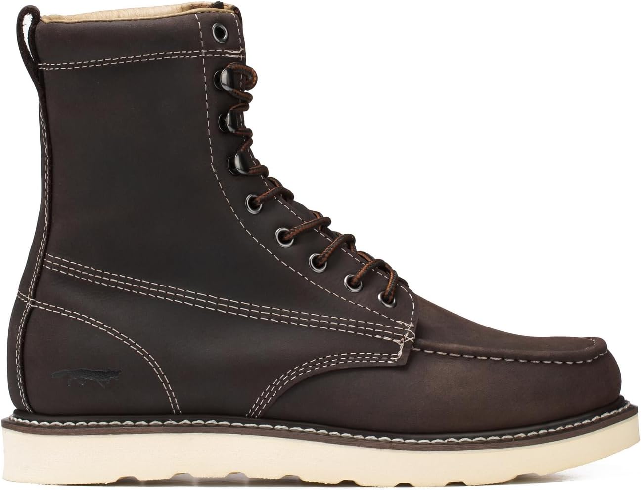 Golden Fox 8" Men's Moc Toe Wedge Comfortable Leather Work Boots, Goodyear Welt Construction, Industrial, Ironworker - Image 7