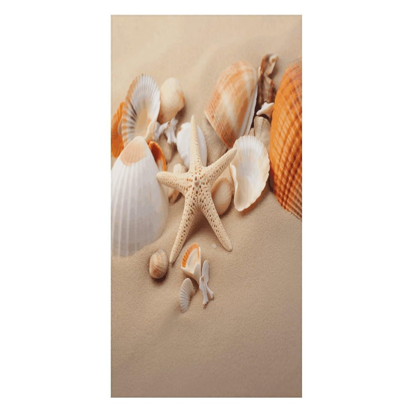 Adfgyerh Unisex Style Seashells Starfish On The Sand Bath Towels Beach Towel Lightweight Quick Dry, Bath Towel For Travel Sports Pool Swimming Bath Camping Yoga Adults160x80cm