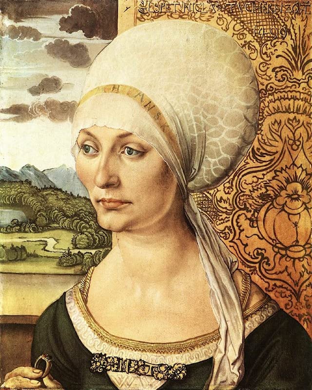 Affiche Toile Albrecht Dürer Portrait d'Elsbeth Tucher Décoration Mural 60x90cm