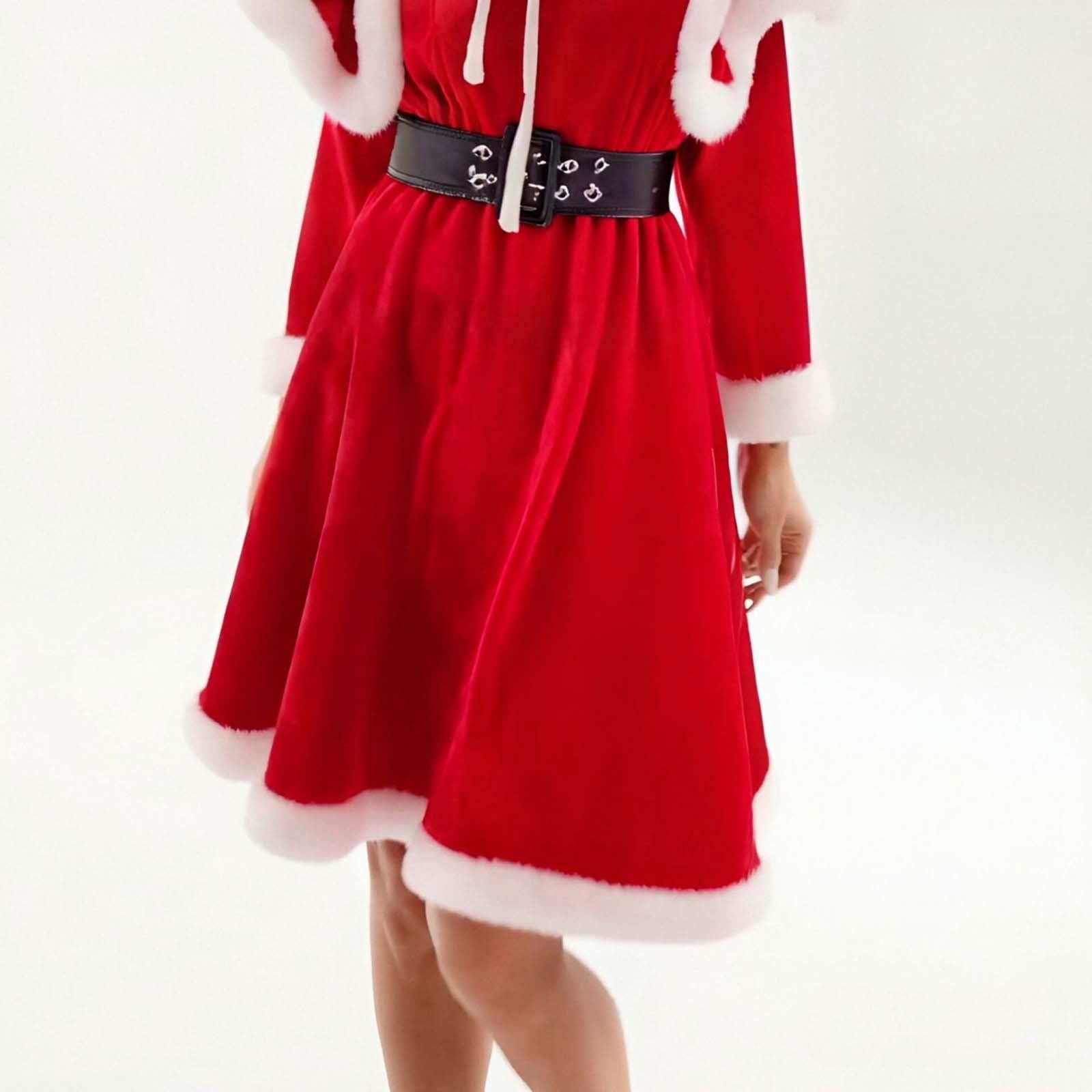 Abito Donna Natalizio Invernale Vestito a Tunica da Maglione Natale Famiglia Taglie Forti con Stampa Renna E Fiocco di Neve Midi Party Festa Cocktail