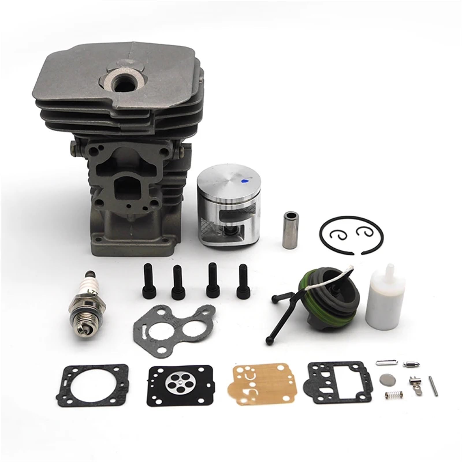 Zestaw śrub do korka wlewu paliwa 41MM cylindra tłokowego Husqvarna, 435 435E 440 440E II Garden Chainsaw Replacement Part Tłok cylindra do maszyn ogrodowych