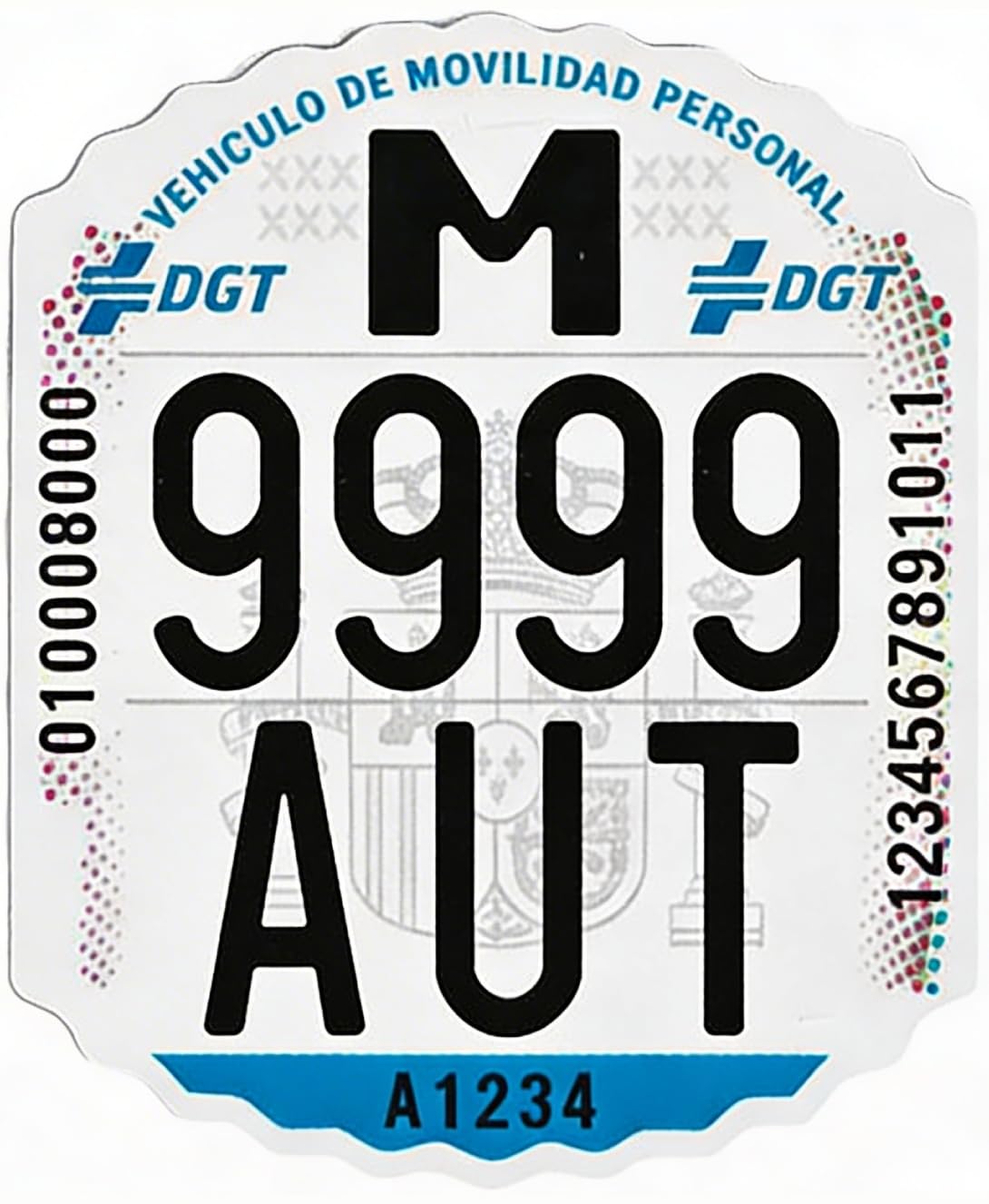 VMP DGT Approved Electric Scooter License Plate – Mandatory Personal Mobility Vehicle Identification Plate 2026 – Durable and Easy Assembly