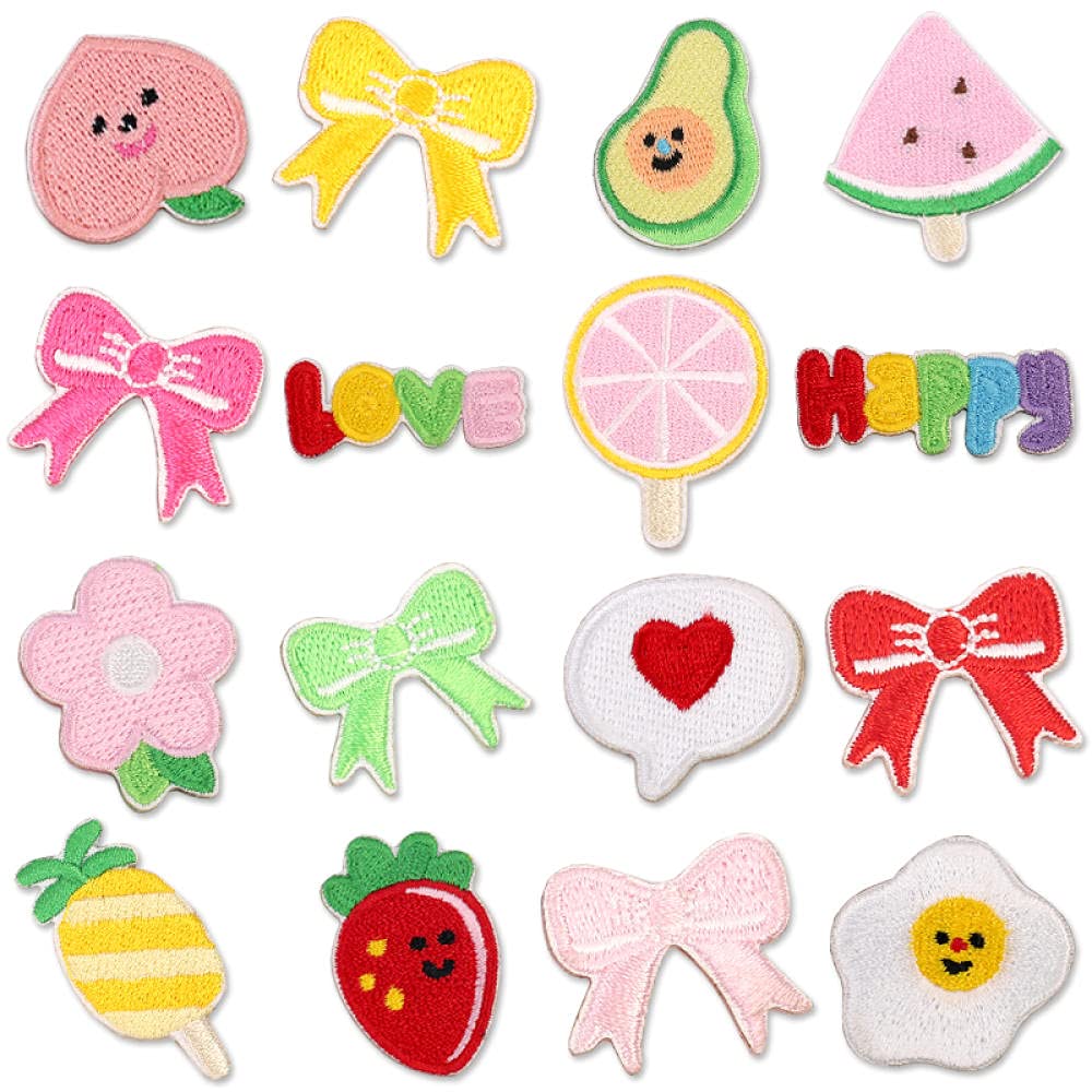 LZHLMCL Apliques De Costura 16 Uds Pegatinas Niños En Scrapbooking Coser Parche Para Ropa Diy Apliques Insignias En Parches De Ropa