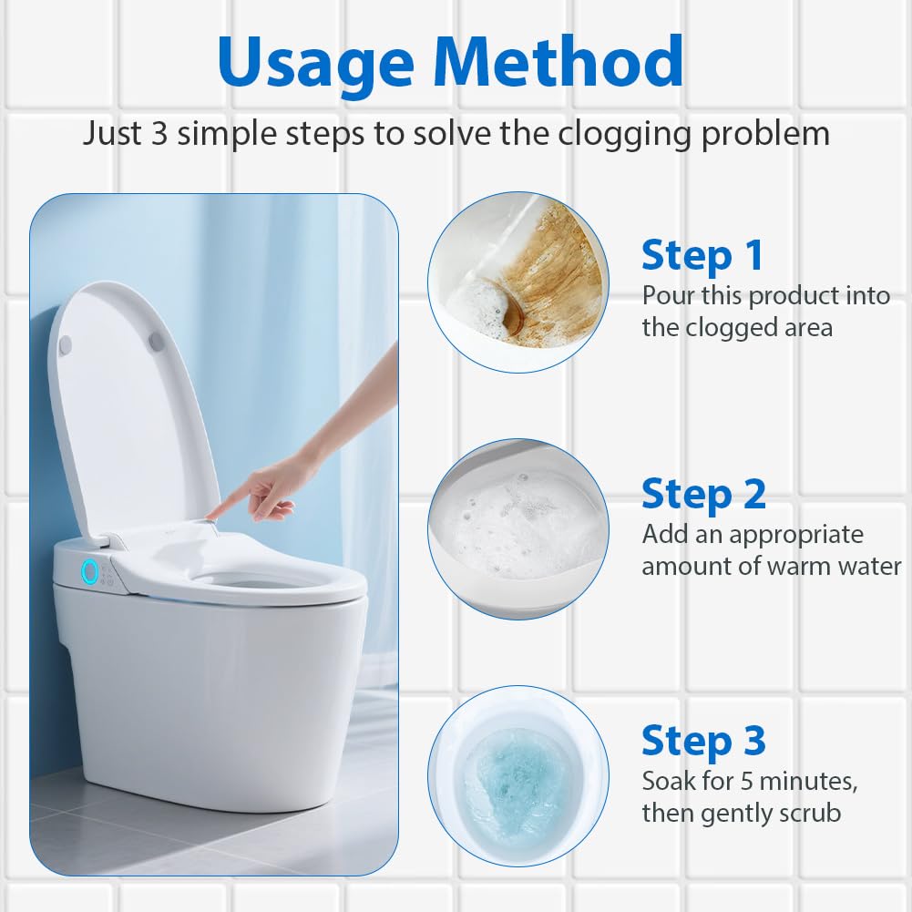Powerful Pipe Dredging Agent, Powerful Quick Cleaning Drain Toilet Cleaner Tool, Disincrostante for Scarichi, Capelli, Kitchen and Toilet Pipelines