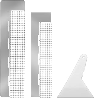 Diamond Drawing Ruler 3 Pcs Mesh Ruler Grid Stainless Steel 5D Diamonds Drawings Rulers Tool DIY Rulers Accessories with 240 400 Blank Grids for Diamond Drawing Round Full Partial Drill