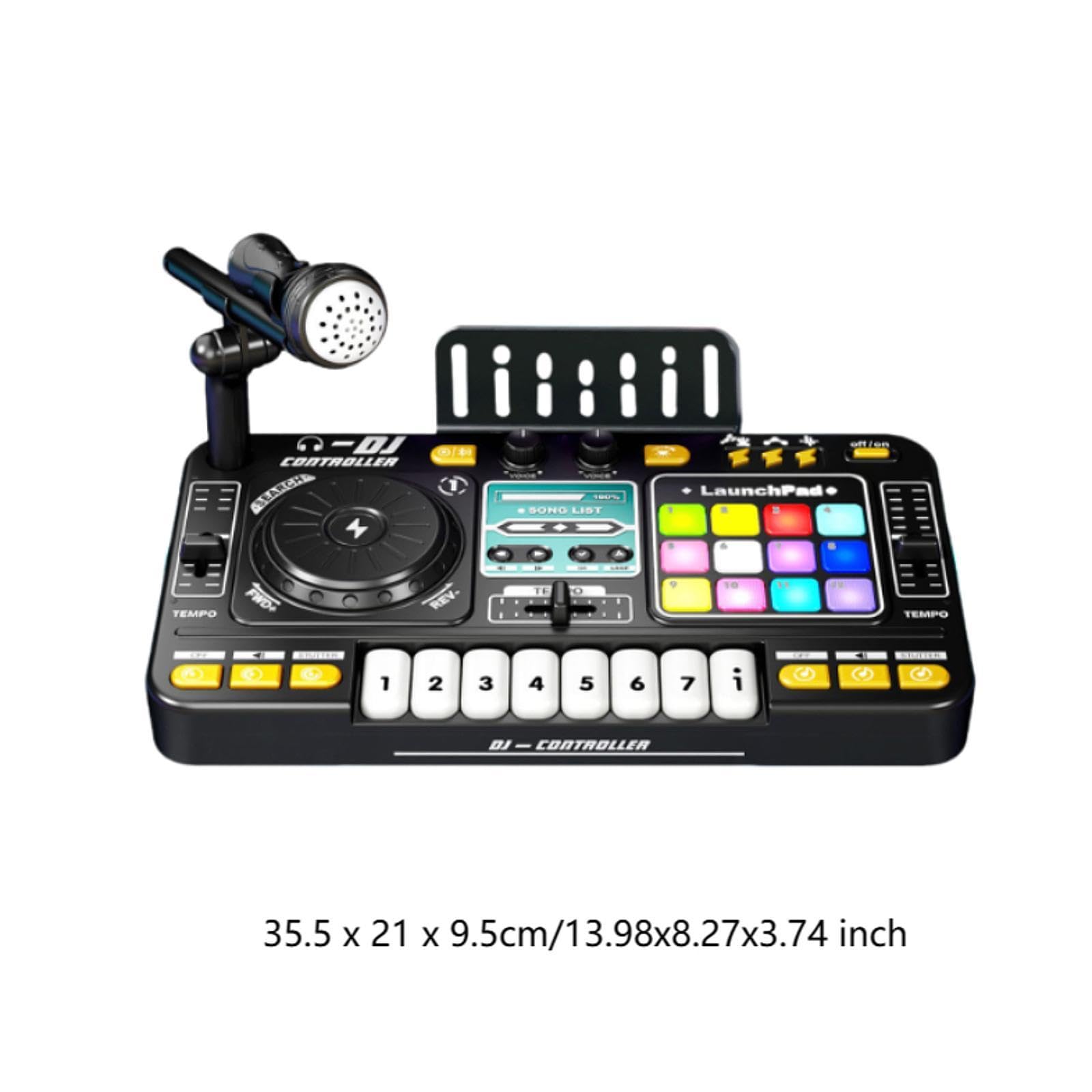 Garende Kids DJ Mixer Kids DJ Controller, teclado eletrônico com