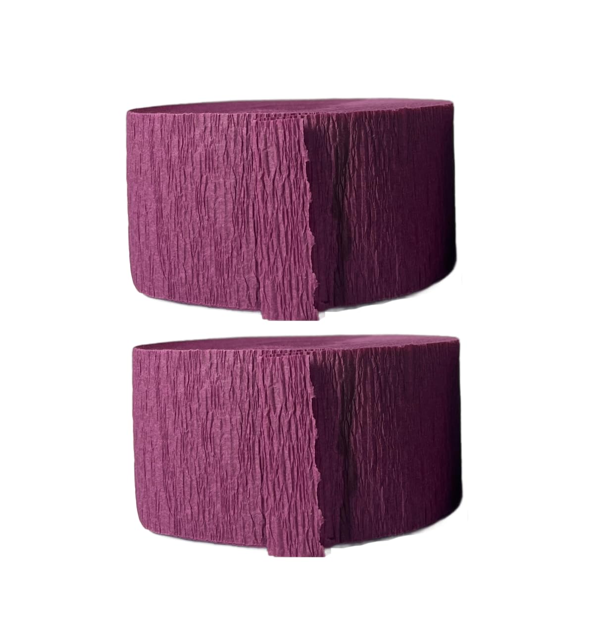(2 rollos, ciruela cabernet) – Rollos de papel crepé edición especial para fiestas (cabernet ciruela, 2 rollos), 44 m en total, fabricado en Estados Unidos