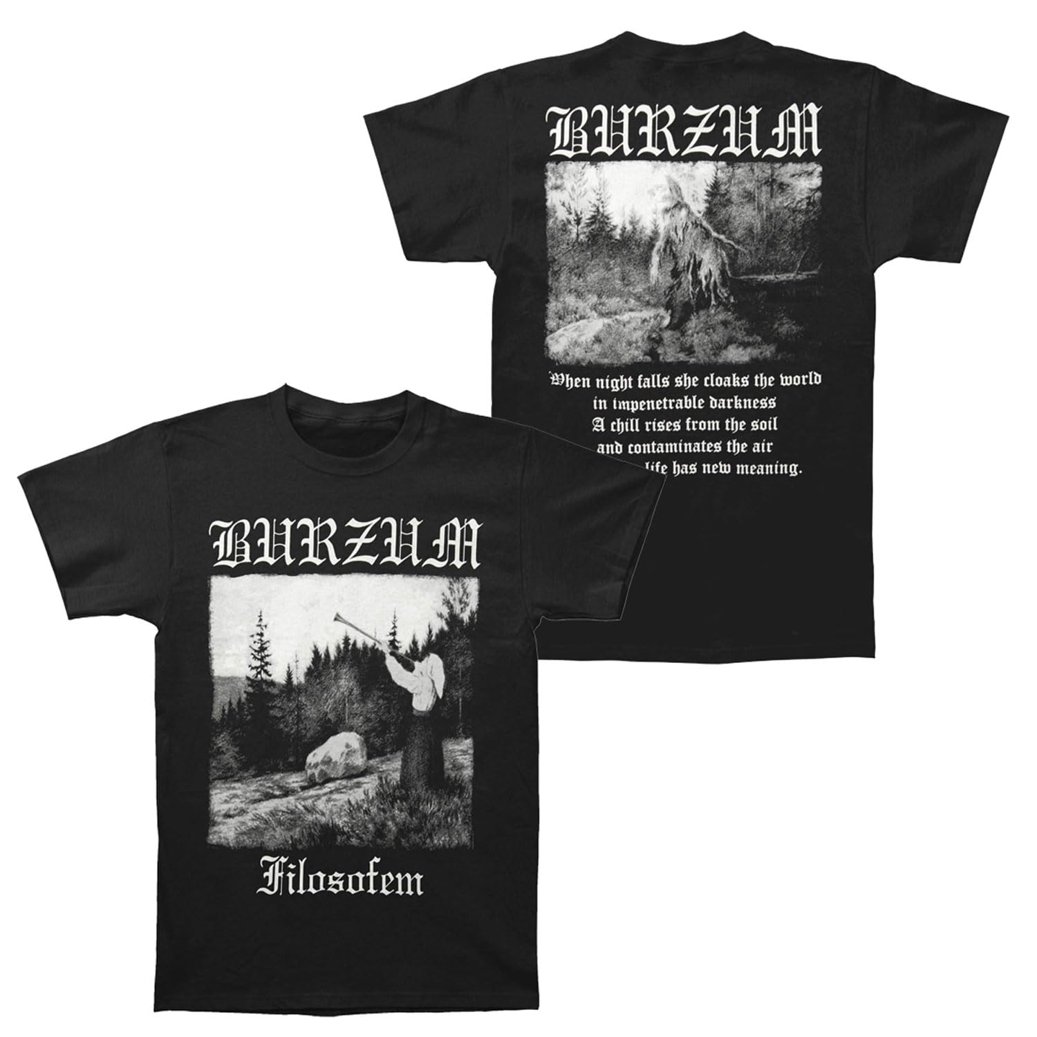 Burzum Men's Filosofem T-Shirt Black | Officially Licensed Merchandise, Black, S